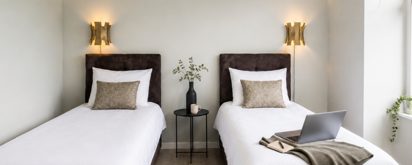 Practical stay w private bathroom + shared kitchen Main Image